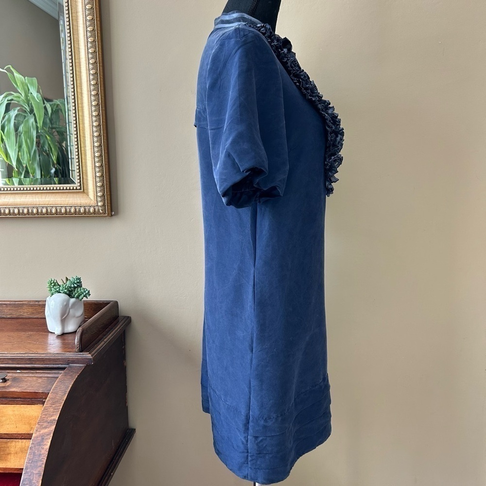 Marc Jacobs Blair Waldorf Leighton Meester Silk Ruffle Bib Short Sleeve Dress XS - Picture 7 of 11